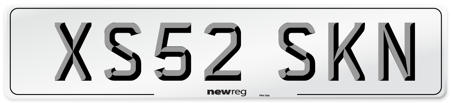 XS52 SKN Number Plate from New Reg